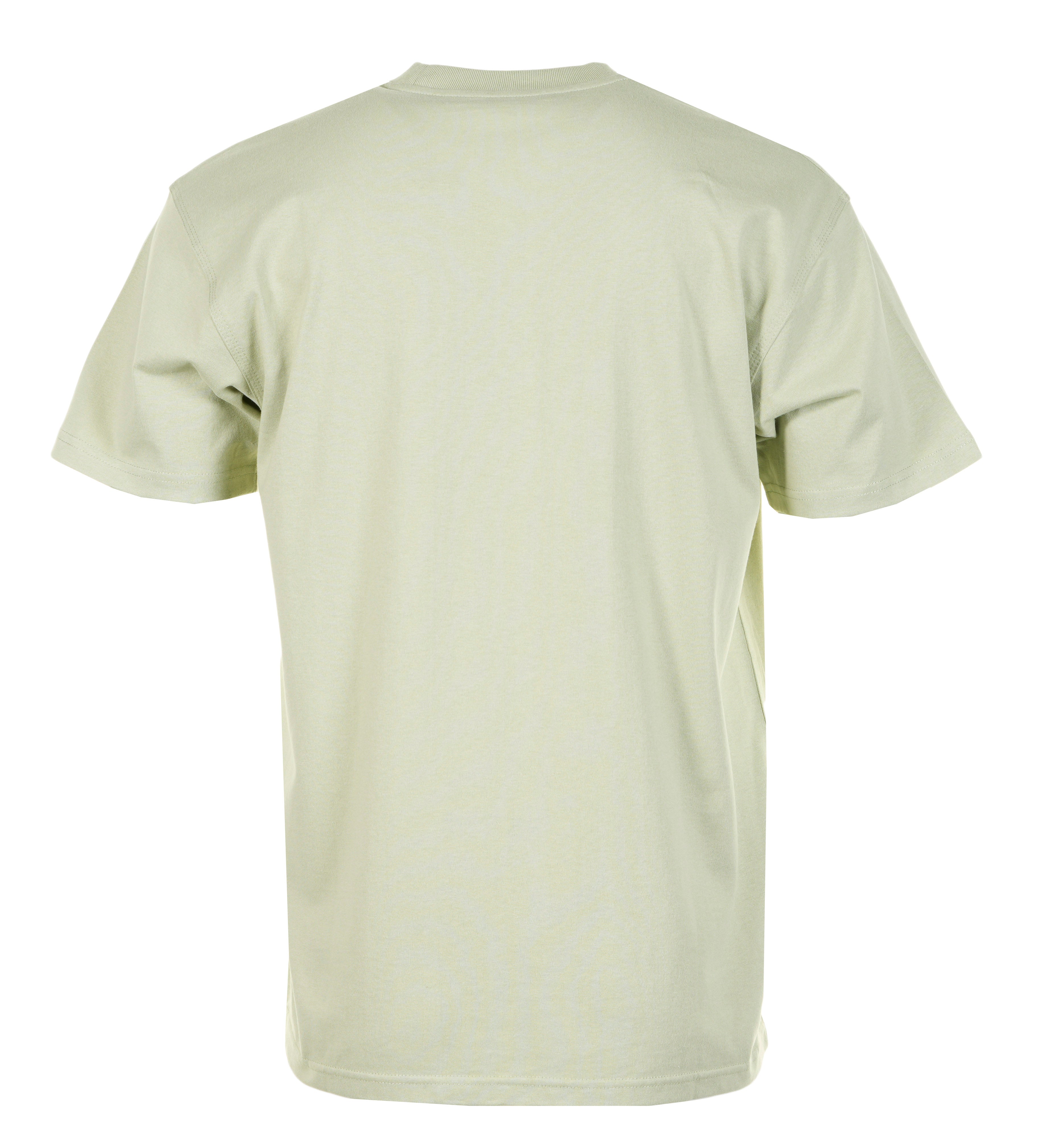 Short Sleeve American Script T Shirt Pale Olive