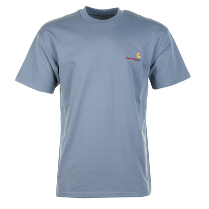Short Sleeve American Script T Shirt Shady Blue
