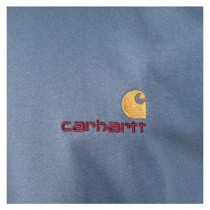 Short Sleeve American Script T Shirt Shady Blue