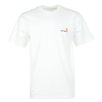 Short Sleeve American Script T Shirt White