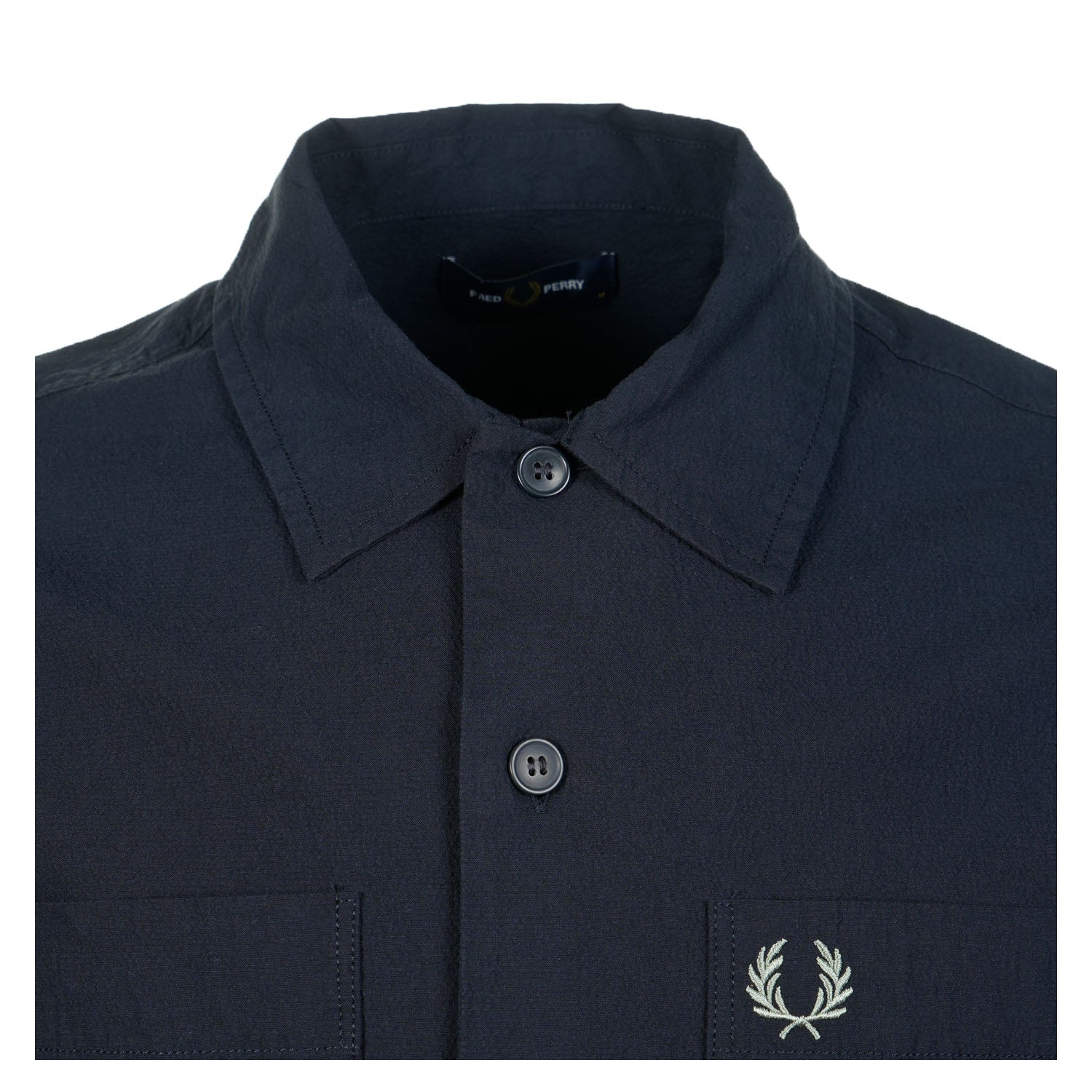 Seersucker Overshirt Navy
