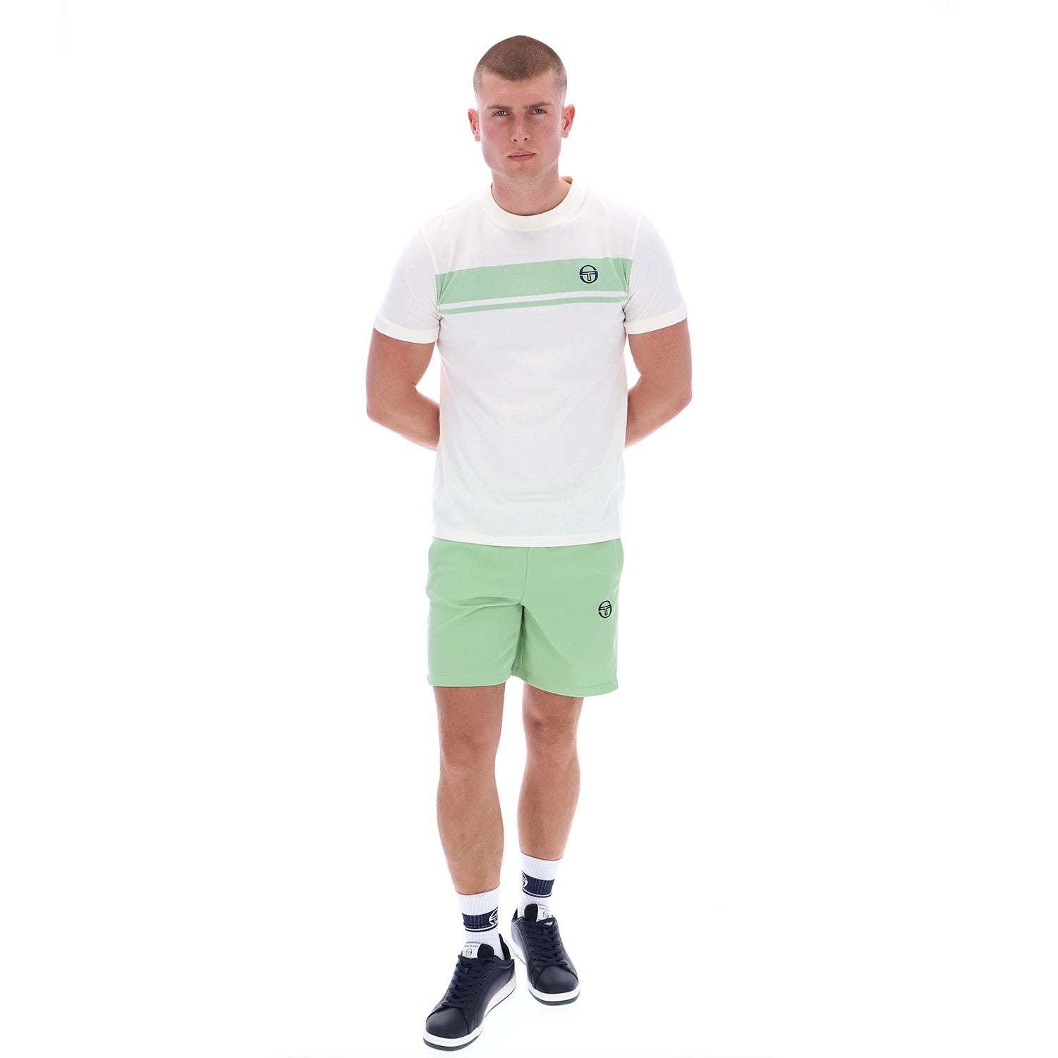 Short Sleeve Master Tee Gardenia Quiet Green