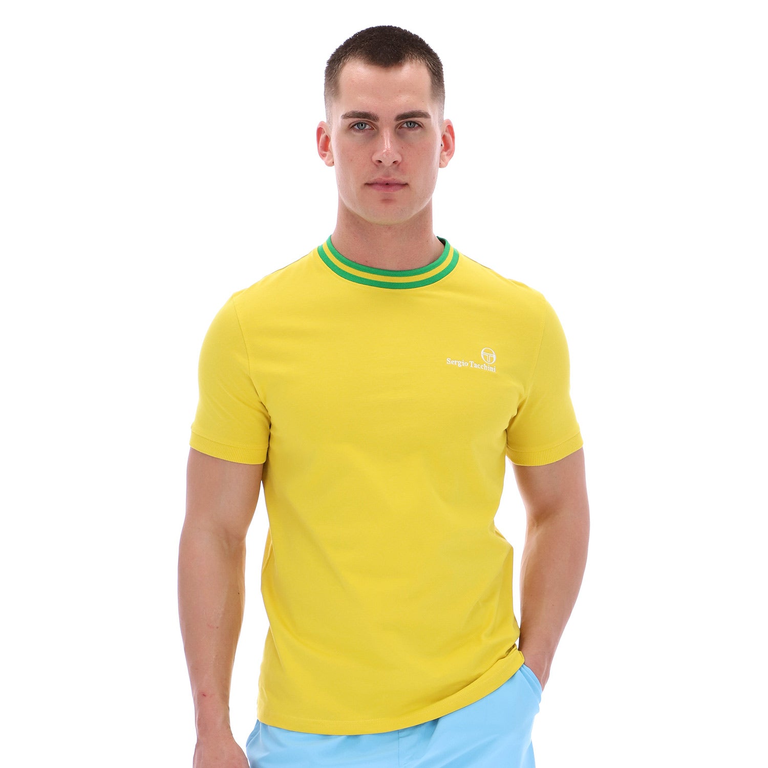 Rainer FC T Shirt Cyber Yellow Fern Green