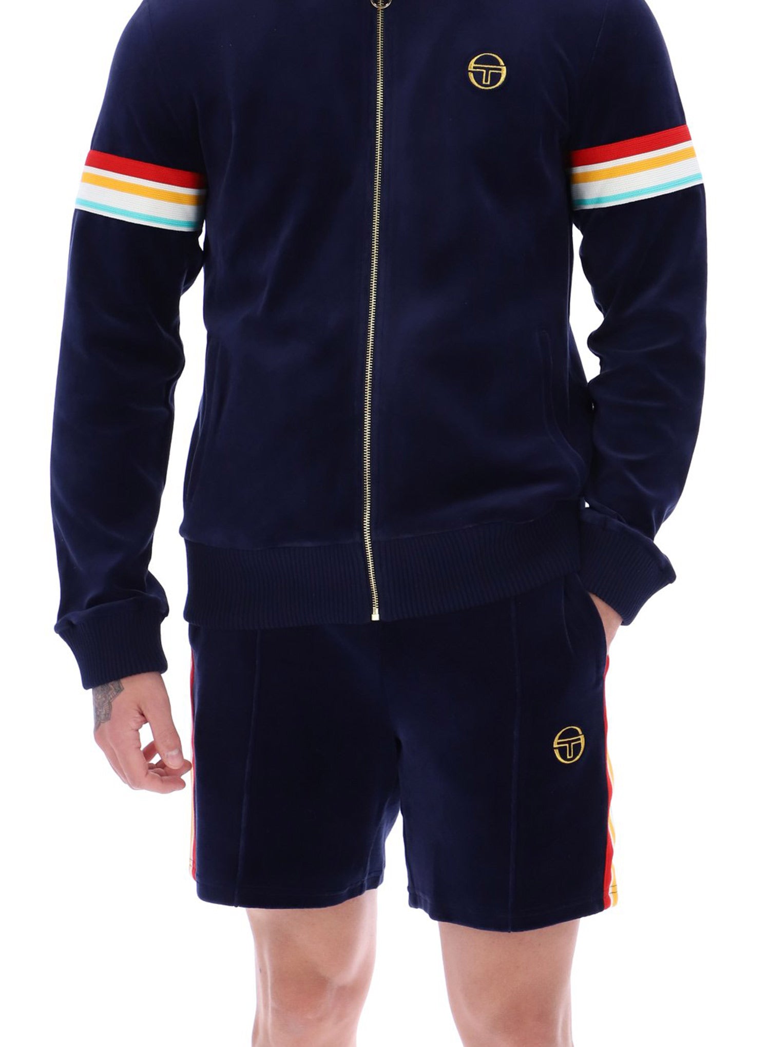 Slice Shorts Velour Maritime Blue Gold