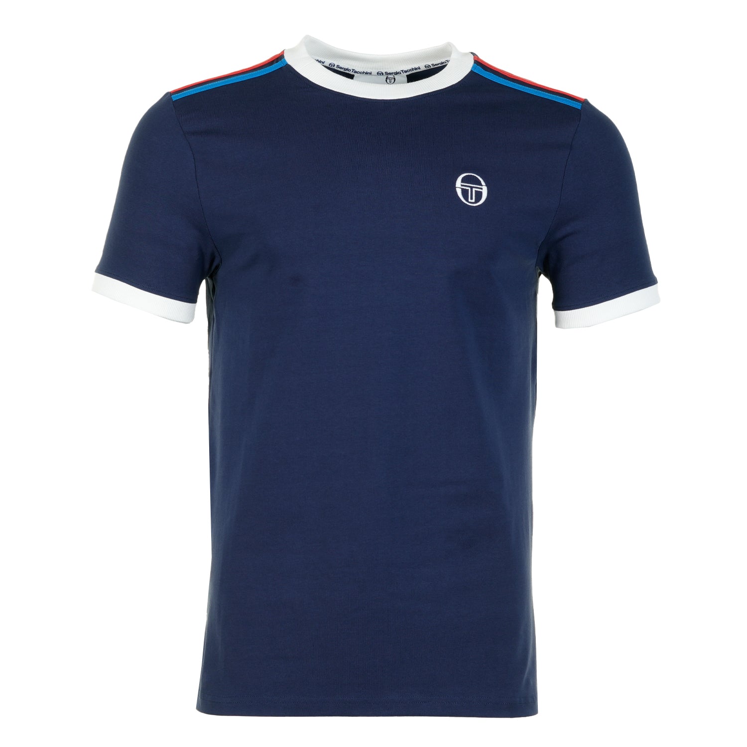 Short Sleeve Triste T Shirt Maritime Blue White