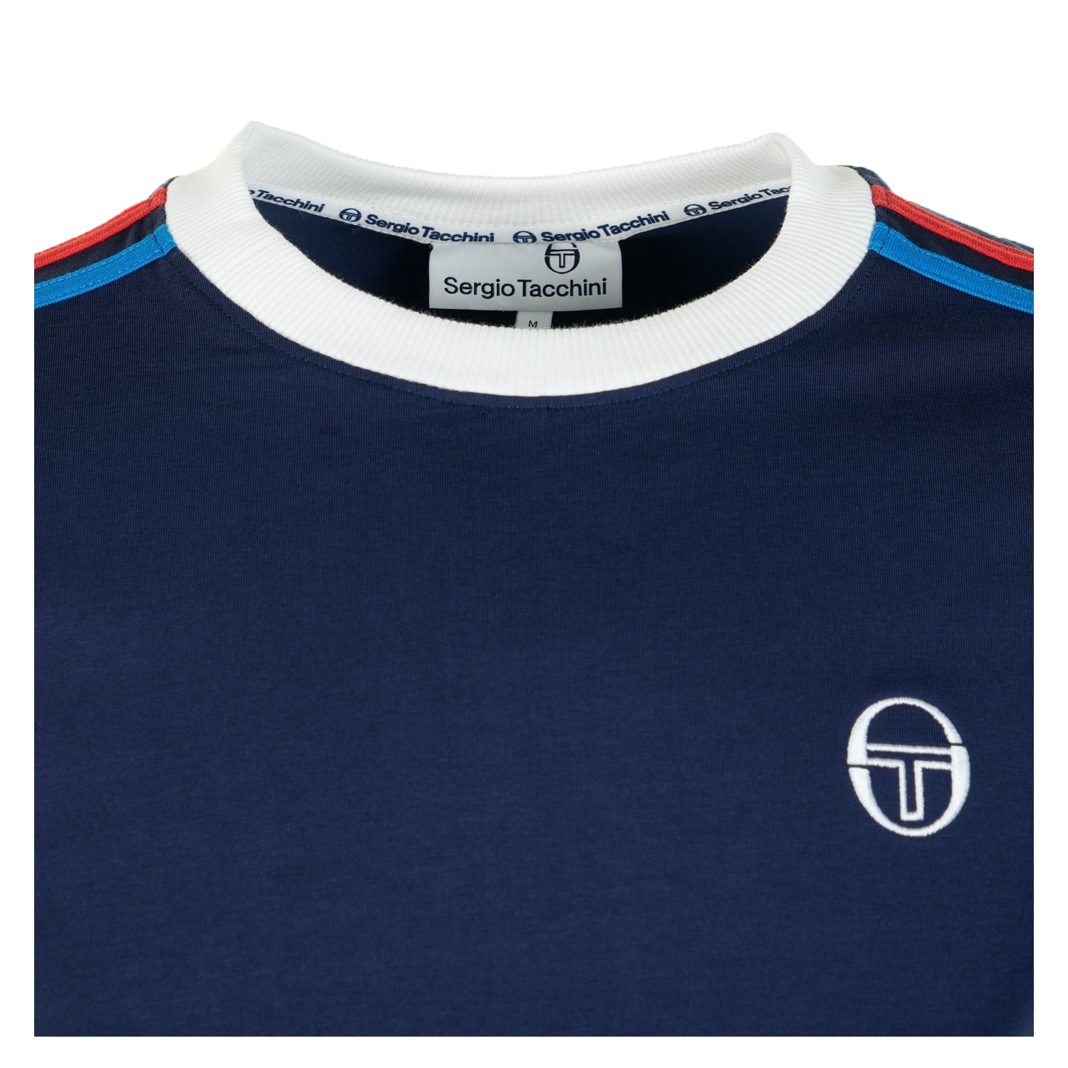 Short Sleeve Triste T Shirt Maritime Blue White