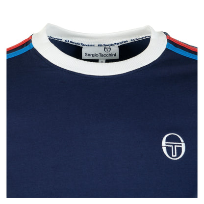 Short Sleeve Triste T Shirt Maritime Blue White
