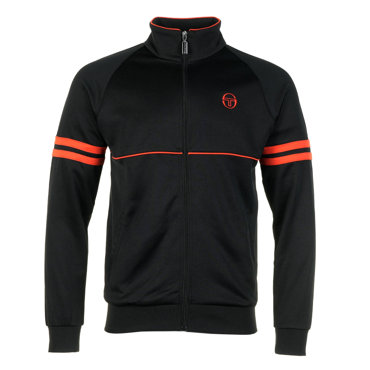 Orion TJ Track Jacket Black Tangerine Tango