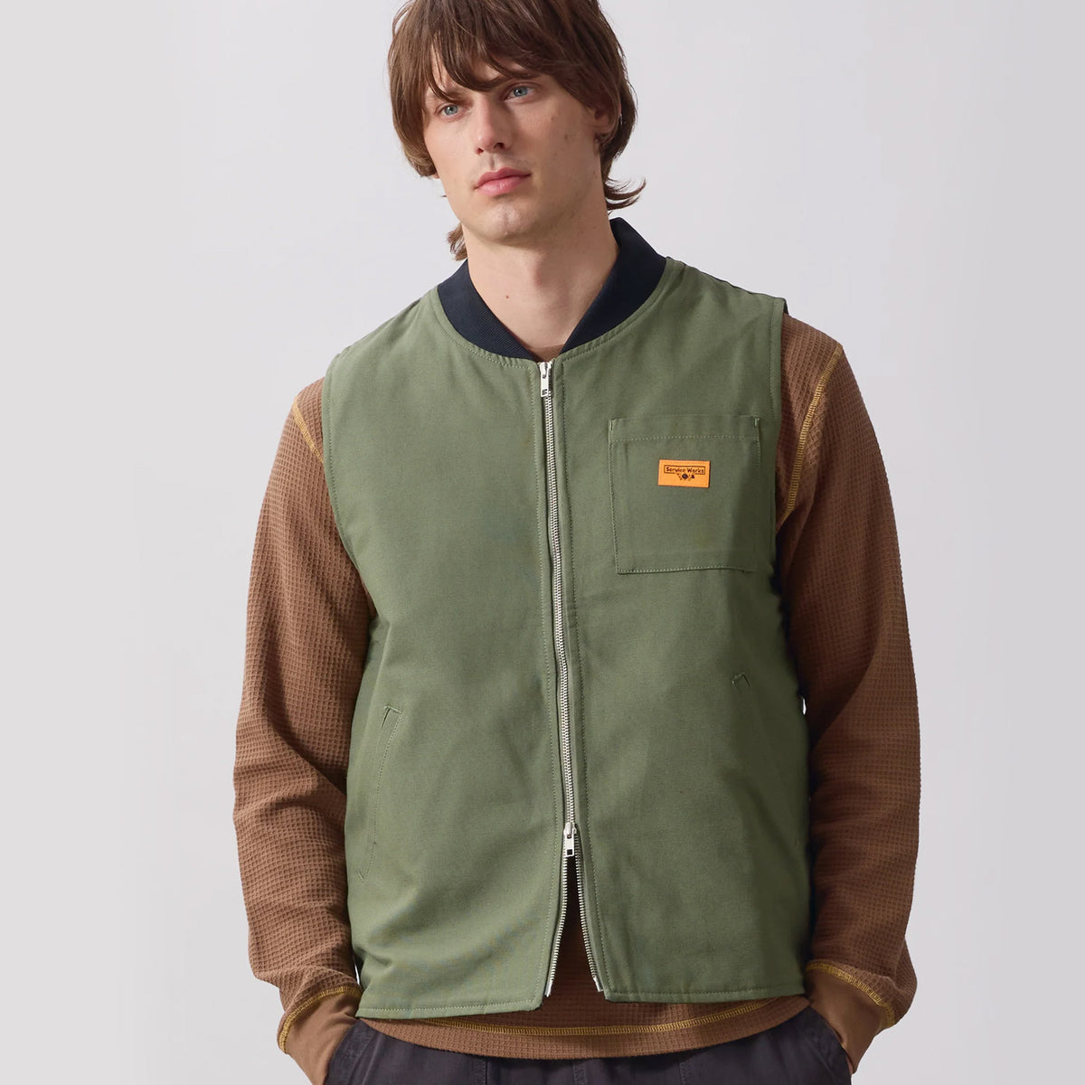 Canvas Work Vest Olive