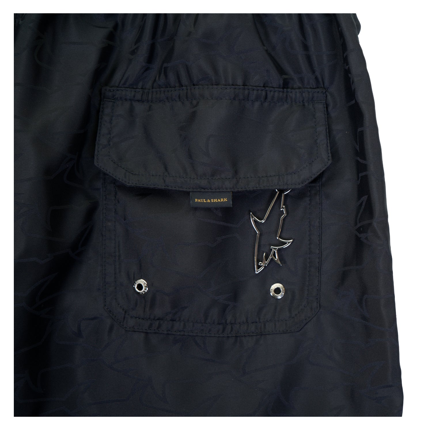 Tonal Multi Shark Logo Swim Shorts Navy