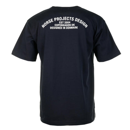 Snekkersten Organic Arch Print T Shirt Dark Navy