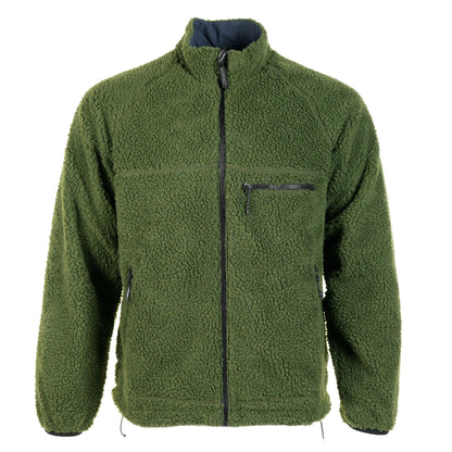 Reversible Sherpa Jacket Olive / Navy