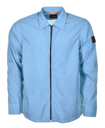Lovvy Zip Overshirt Open Blue
