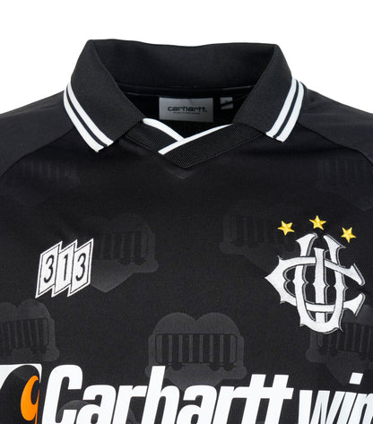 Short Sleeve Hartt's Football T Shirt Jacquard Black