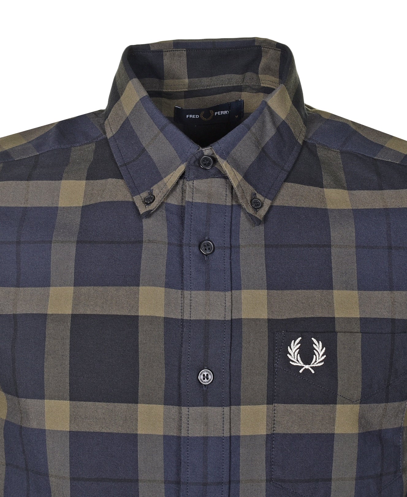 Long Sleeve Tartan Twill Shirt Uniform Green