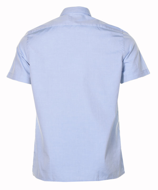 Short Sleeve Casual Fit Zebra Shirt Blue