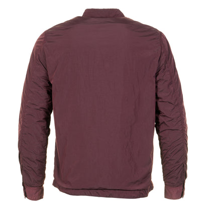 Garment Dyed Nylon Shirt Jacket Burgundy