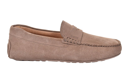 Noel Moccasin Suede Driver Shoe Medium Beige