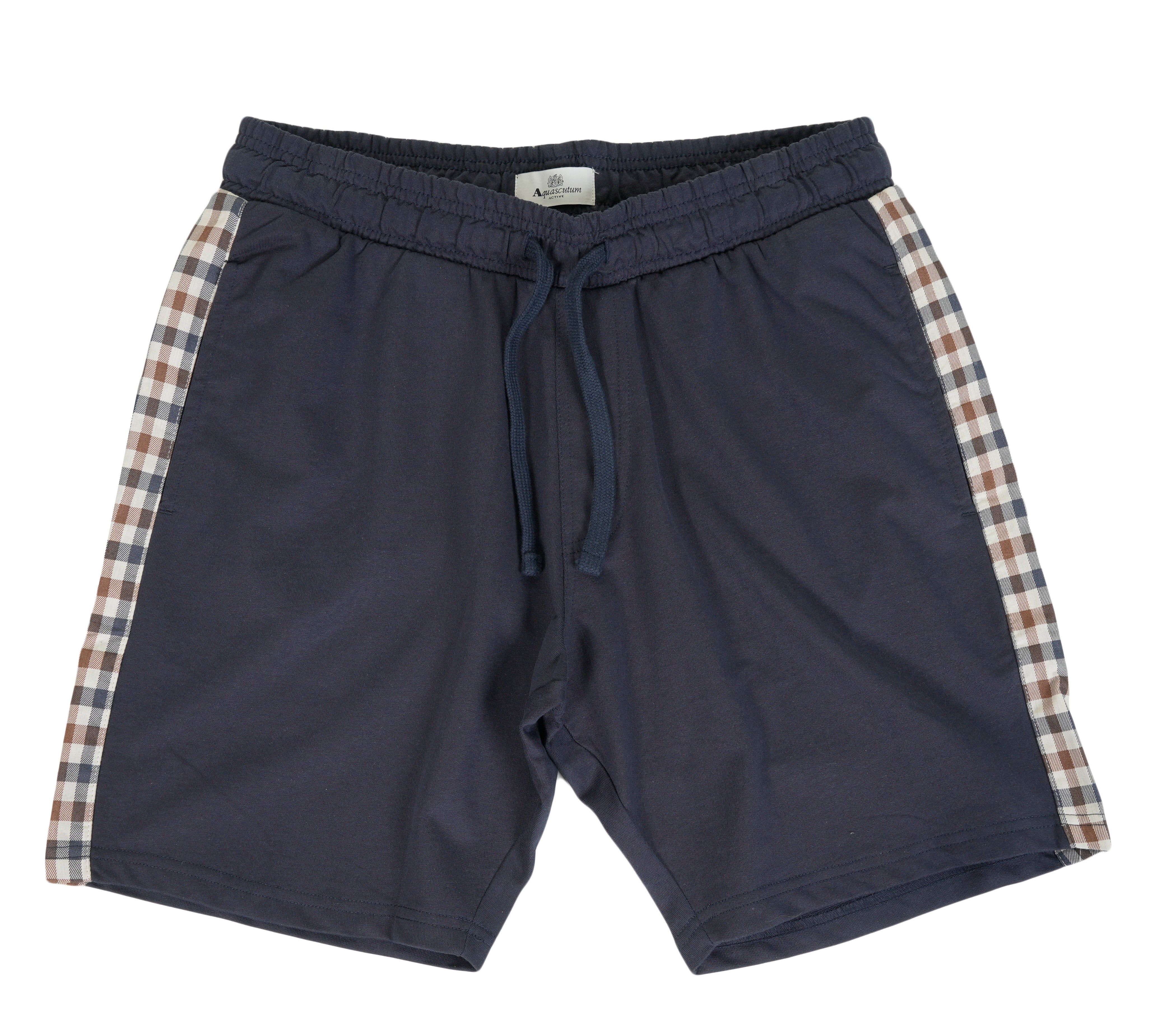 Active Sweat Shorts Iconic Check Detail Navy