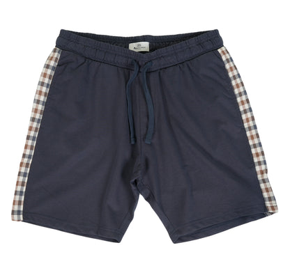 Active Sweat Shorts Iconic Check Detail Navy