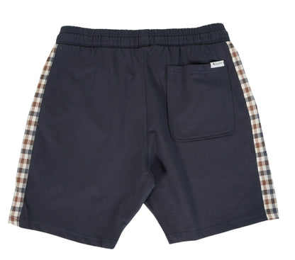 Active Sweat Shorts Iconic Check Detail Navy