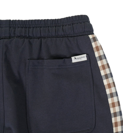 Active Sweat Shorts Iconic Check Detail Navy