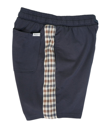 Active Sweat Shorts Iconic Check Detail Navy