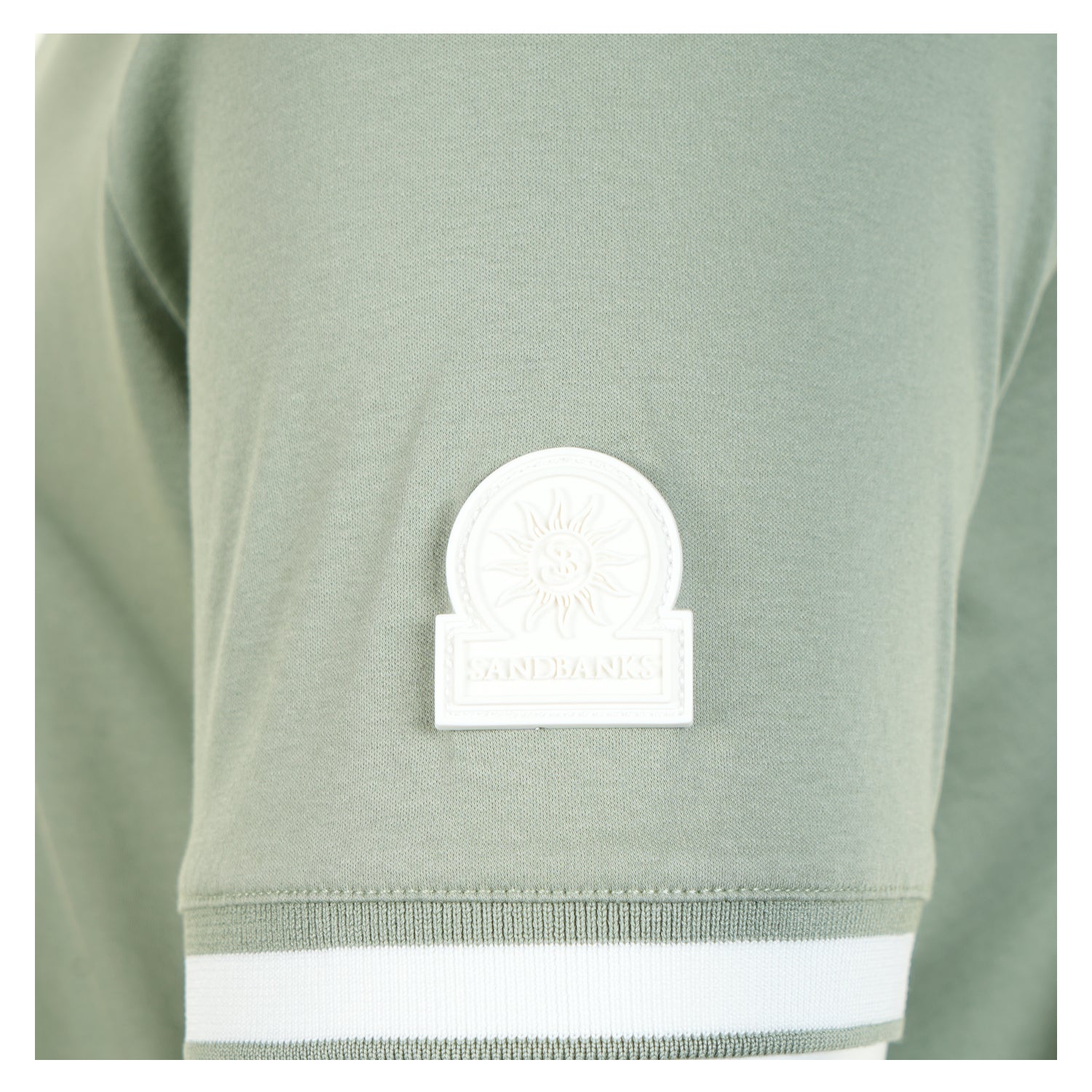 Short Sleeve Silicone Zip Polo Shirt Sage