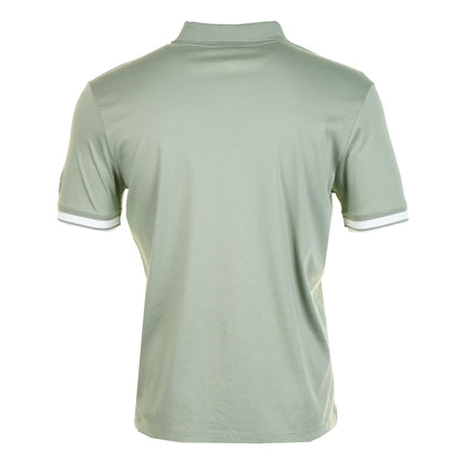Short Sleeve Silicone Zip Polo Shirt Sage