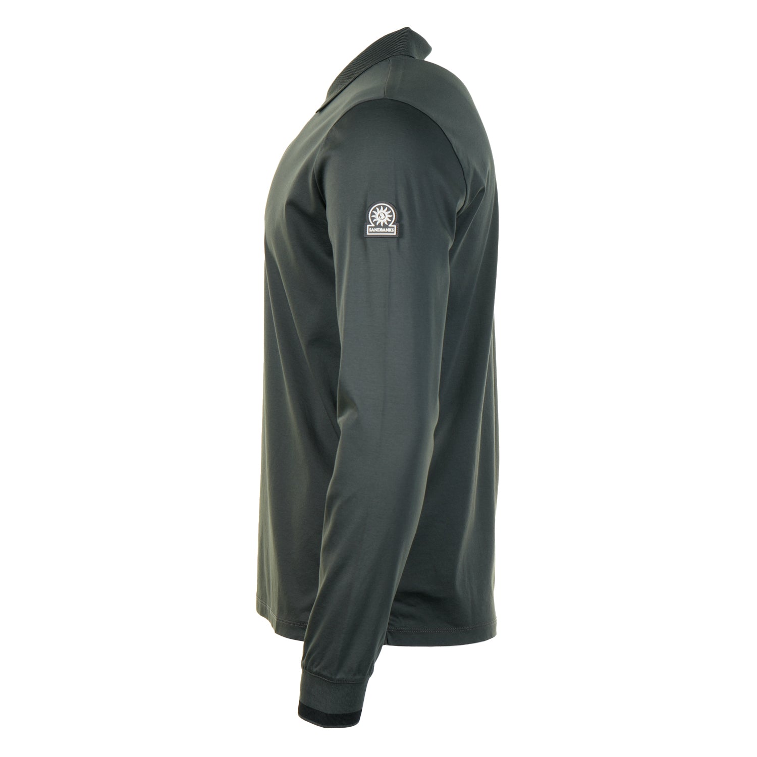 Long Sleeve Silicone Zip Polo Shirt Anthracite
