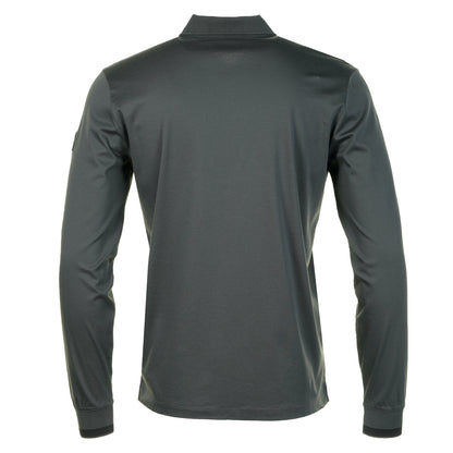 Long Sleeve Silicone Zip Polo Shirt Anthracite