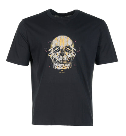 Casual Fit Skull T Shirt Black