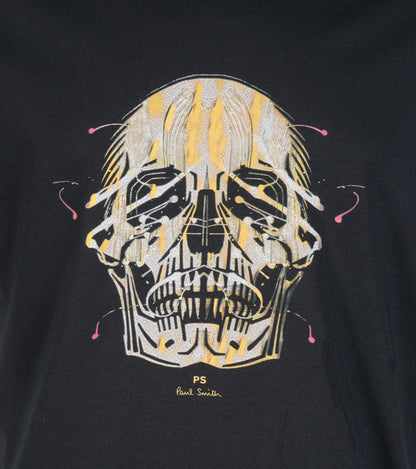 Casual Fit Skull T Shirt Black
