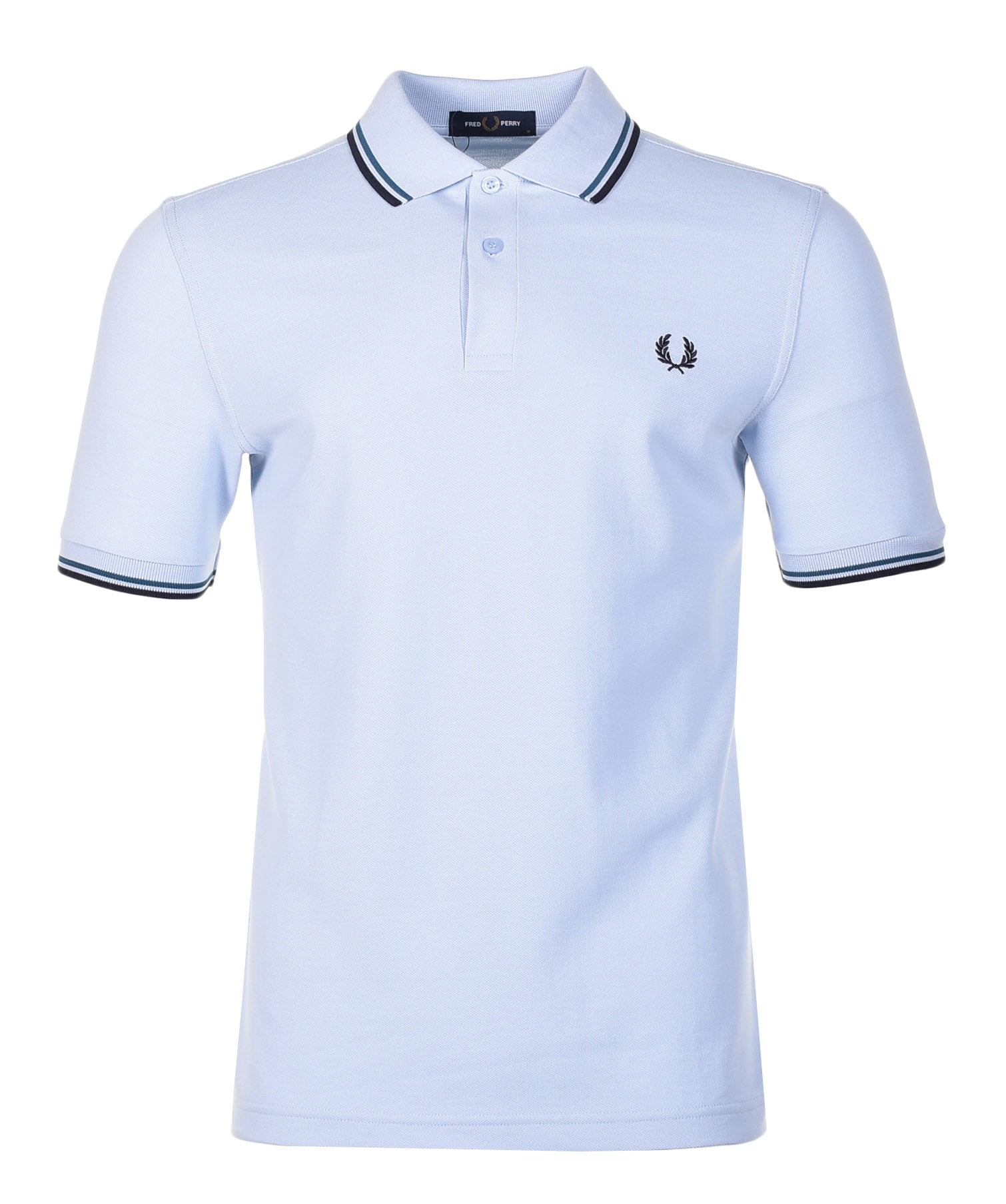 Short Sleeve Twin Tipped Polo Shirt Light Smoke Petrol