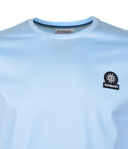 Badge Logo T Shirt Crystal Blue