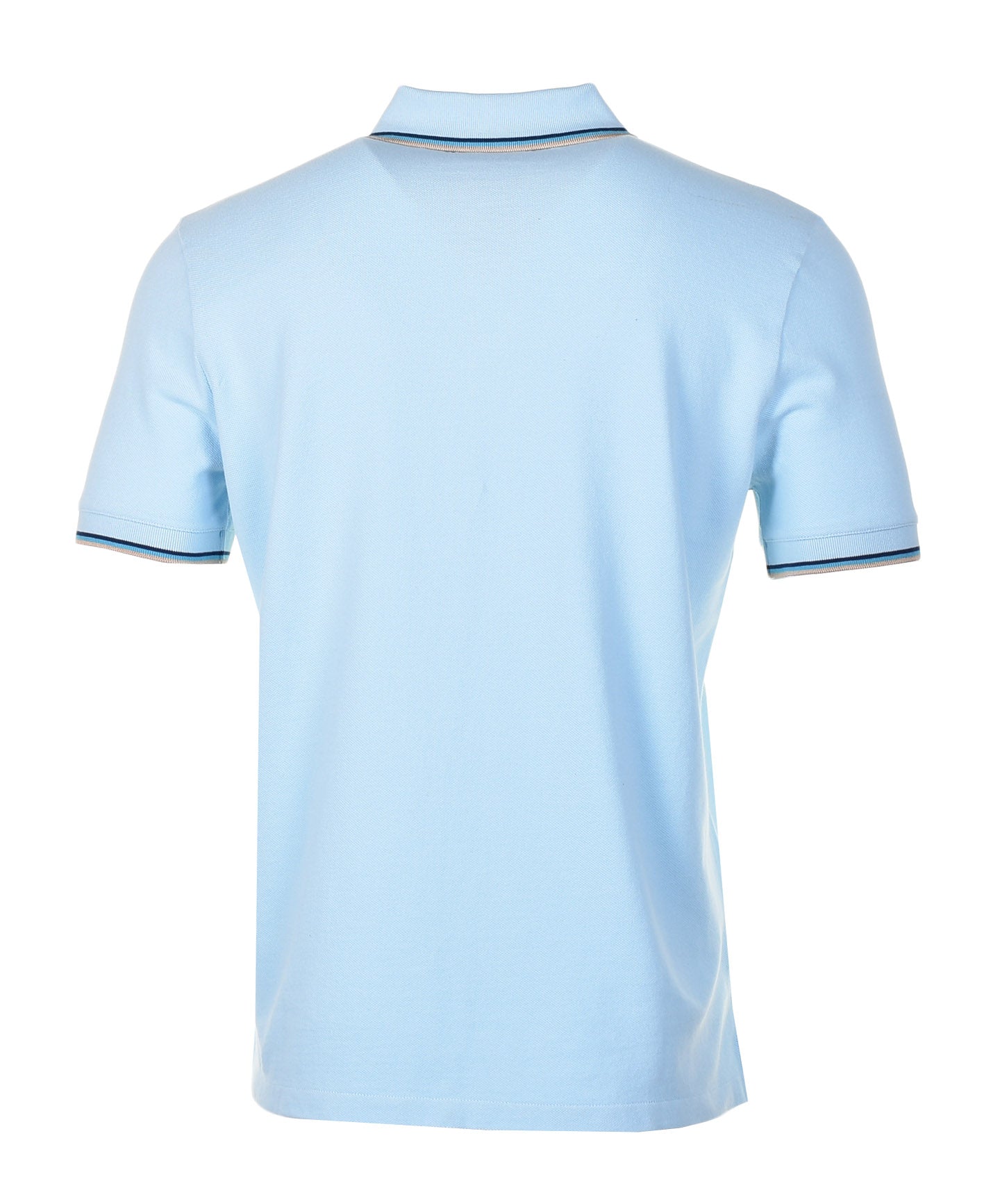 Short Sleeve Tipped Polo Shirt Crystal Blue