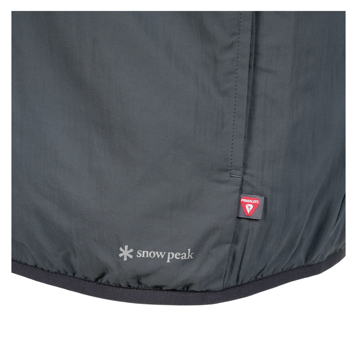 Primaloft badge on Snow Peak Flexible Insulated Vest Charcoal
