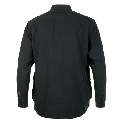 Back of Snow Peak TAKIBI Herringbone Shirt Jacket Black