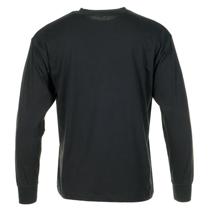 Snow Peak Soft Cotton Relaxed Fit Logo Long Sleeve T Shirt Black