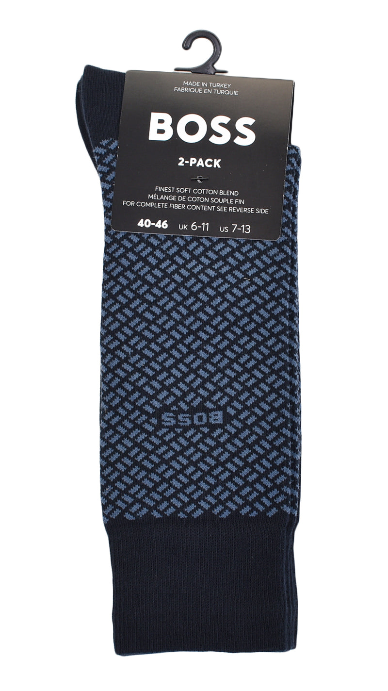 2 Pack Minicube Socks Dark Blue