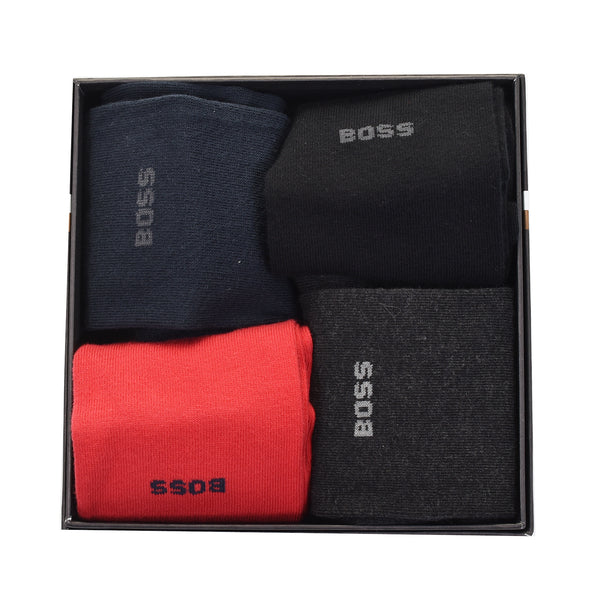 4 Pack Socks Gift Set Black Red