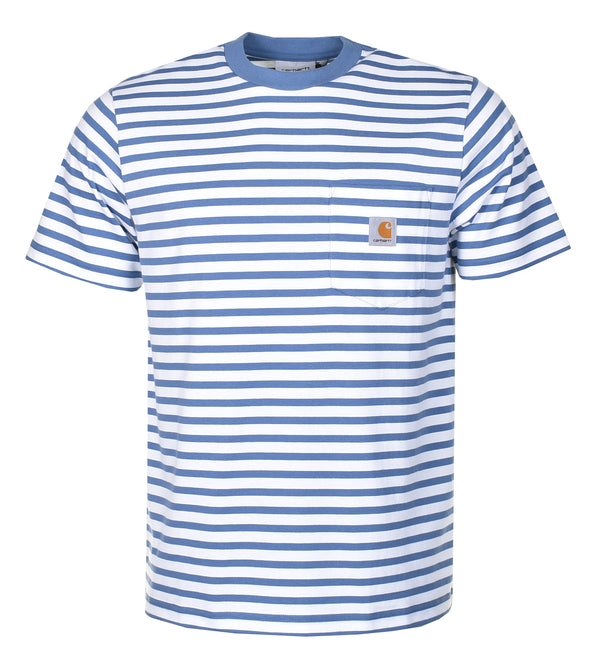 Seidler Pocket Stripe T Shirt Sorrent / White