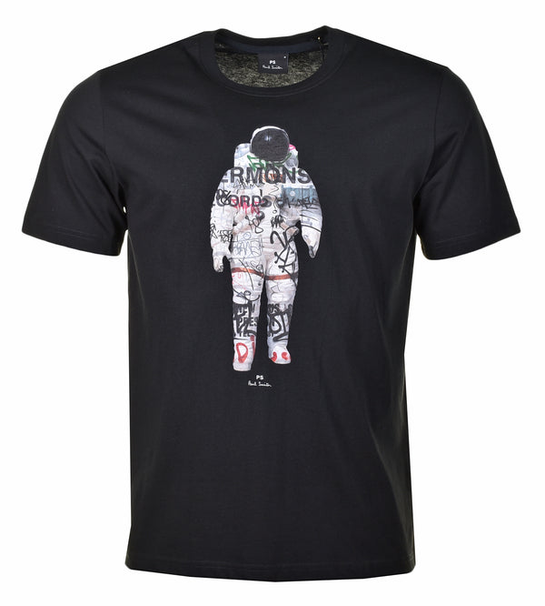 Regular Fit Astronaut T Shirt Black