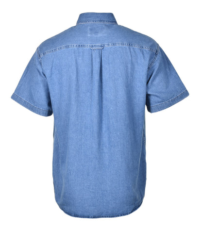 Short Sleeve Lucas Denim Shirt Blue Stone Washed
