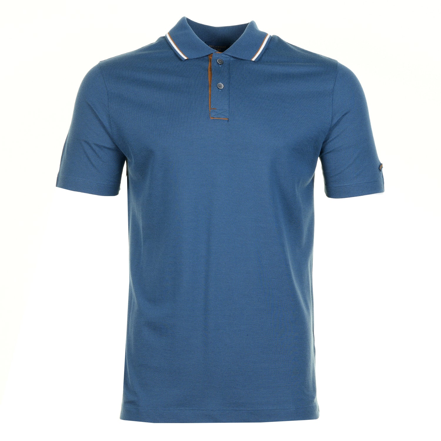 Short Sleeve XSoft Tipped Polo Shirt Blue