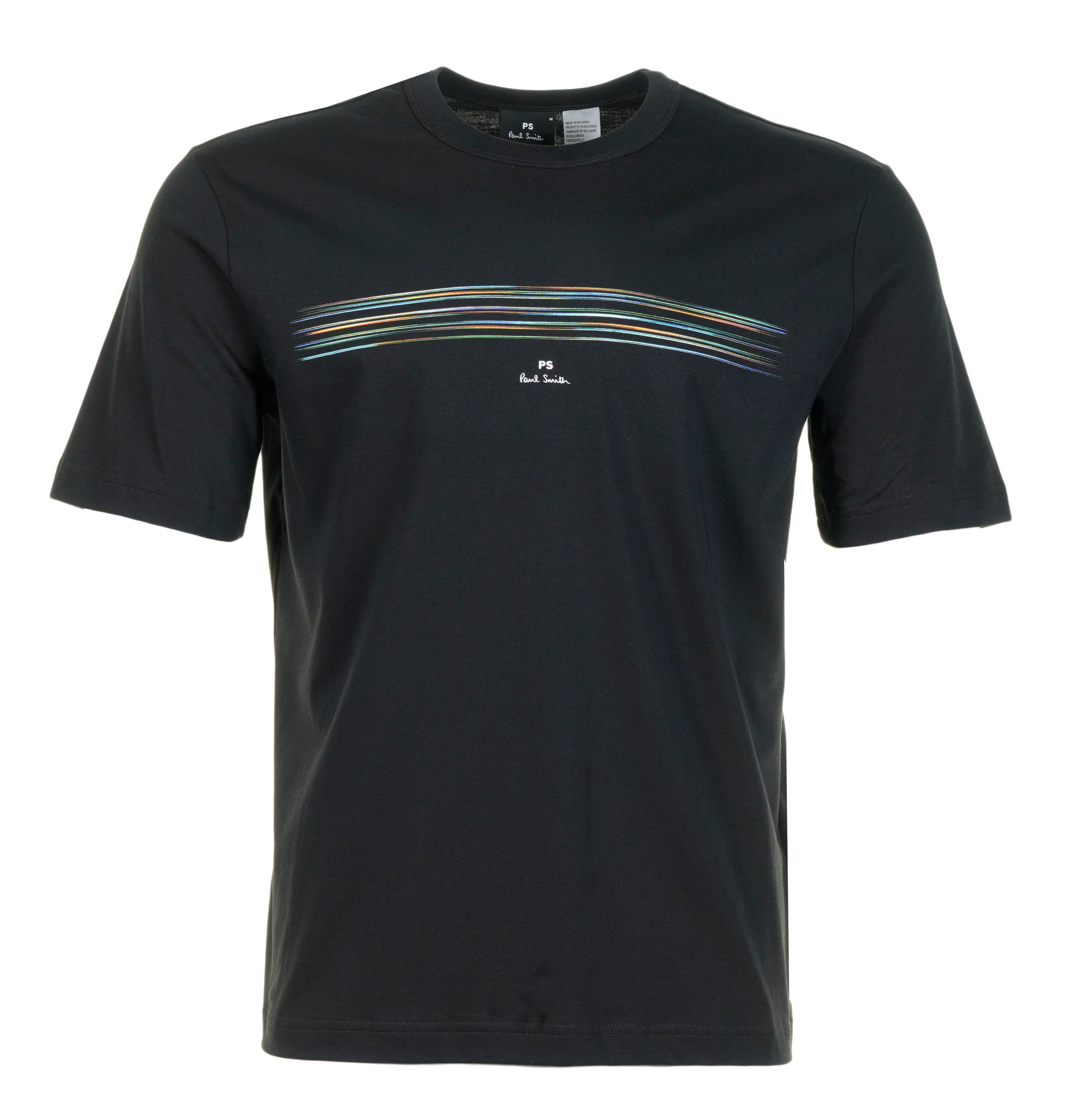 Casual Fit Short Sleeve T Shirt Black Stripe
