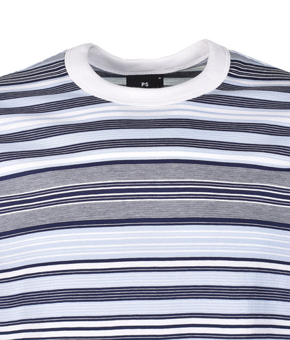 Casual Fit Stripe T Shirt Off White