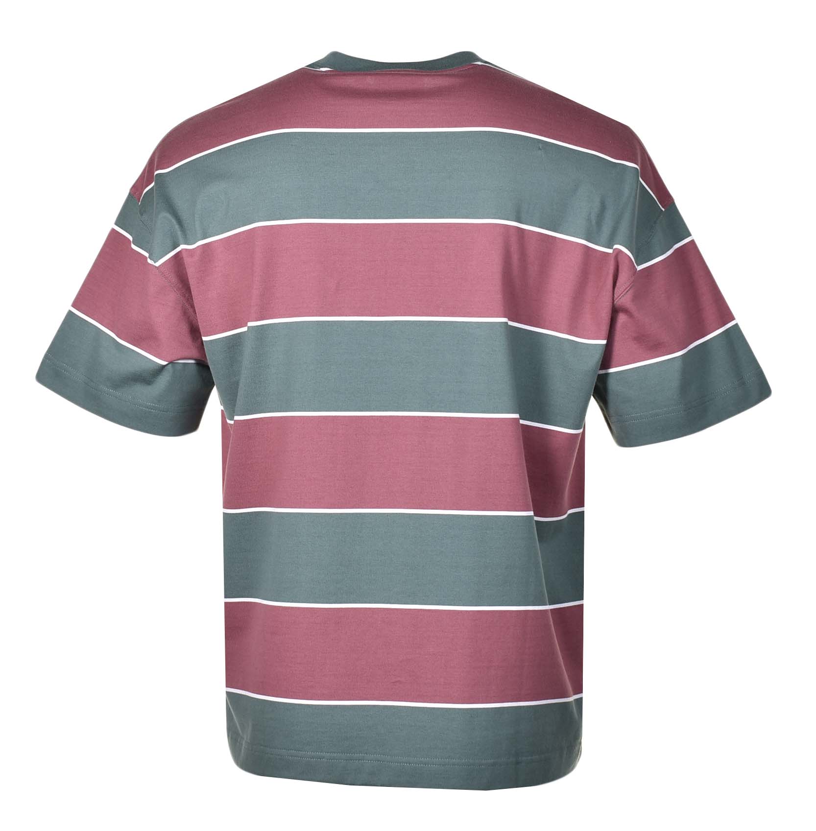 Short Sleeve Quinby Stripe T Shirt Silver Pine