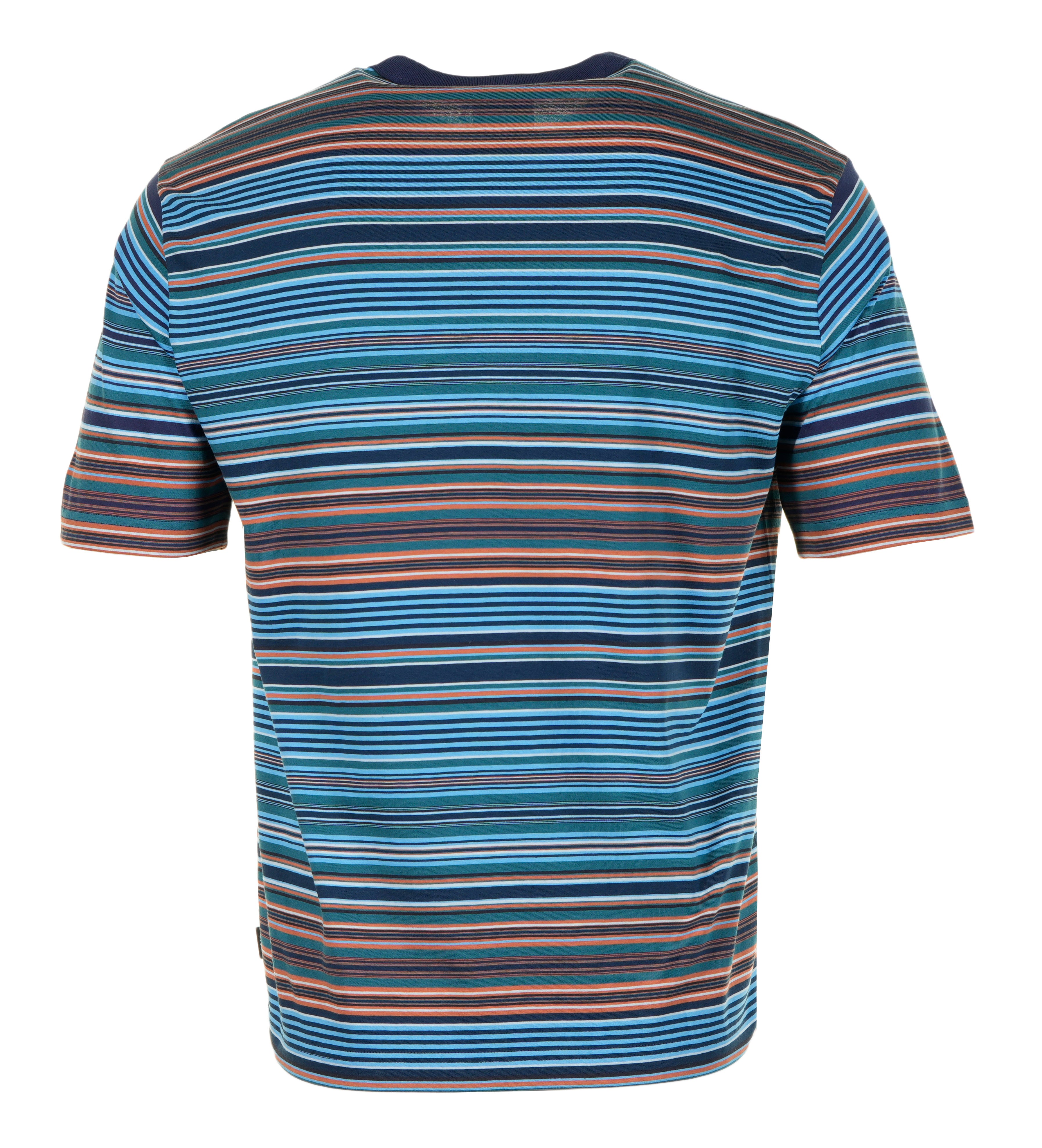 Casual Fit Stripe T Shirt Cobalt Blue