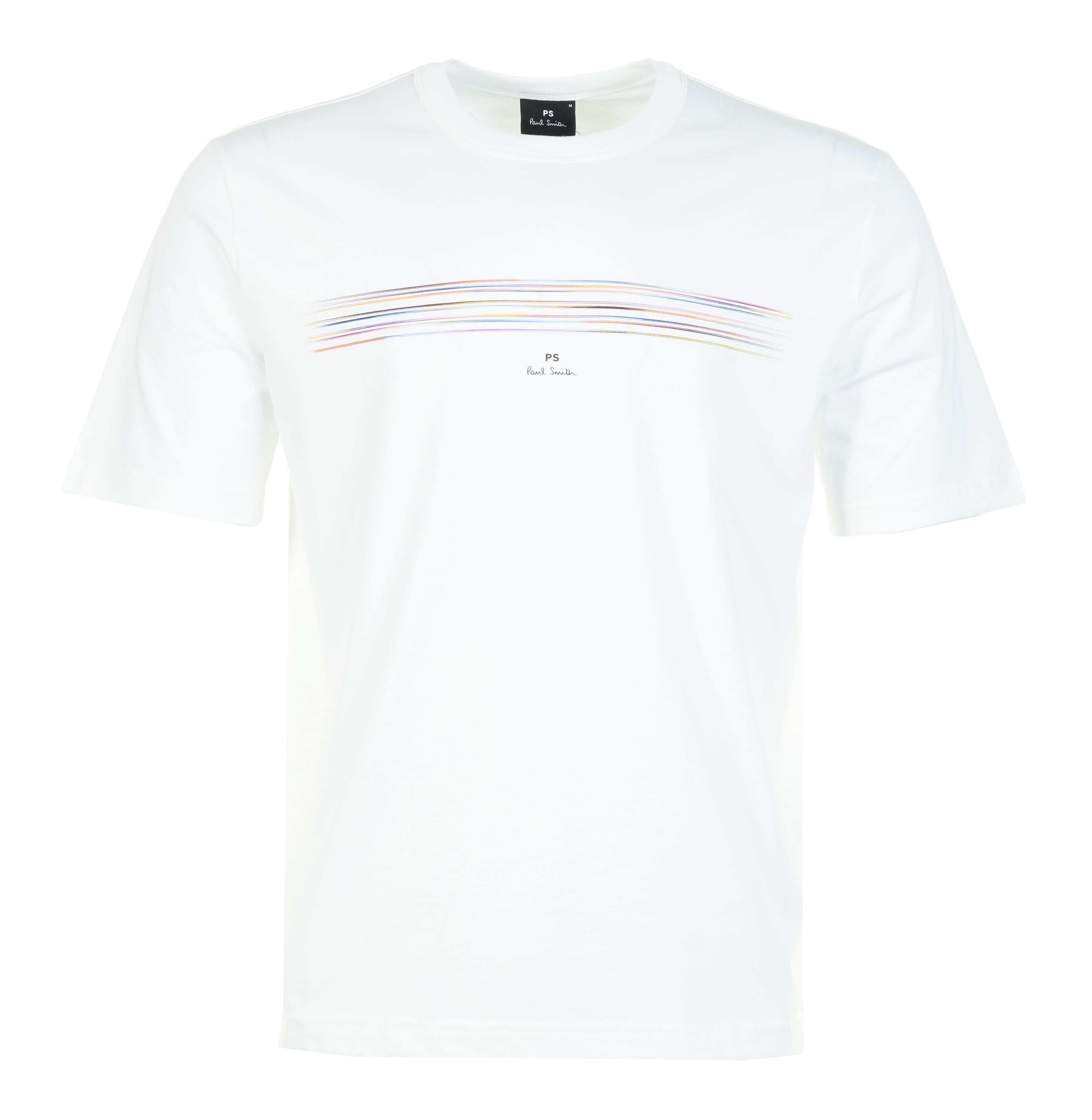 Casual Fit Short Sleeve T Shirt White Stripe